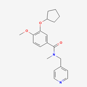 3-cyclopentyloxy-4-methoxy-N-methyl-N-(pyridin-4-ylmethyl)benzamide