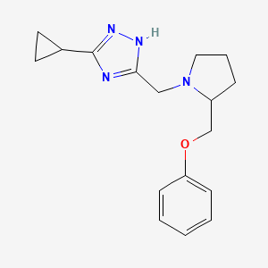 3-cyclopropyl-5-[[2-(phenoxymethyl)pyrrolidin-1-yl]methyl]-1H-1,2,4-triazole