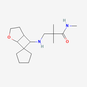 N,2,2-trimethyl-3-(spiro[2-oxabicyclo[3.2.0]heptane-7,1'-cyclopentane]-6-ylamino)propanamide