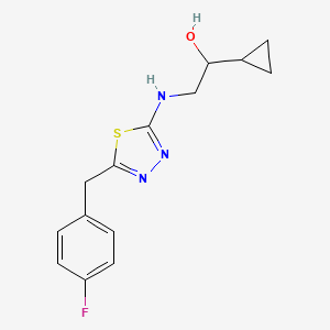 1-Cyclopropyl-2-[[5-[(4-fluorophenyl)methyl]-1,3,4-thiadiazol-2-yl]amino]ethanol