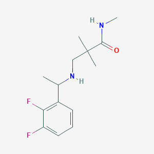 molecular formula C14H20F2N2O B7649976 3-[1-(2,3-difluorophenyl)ethylamino]-N,2,2-trimethylpropanamide 