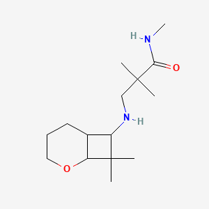 3-[(8,8-dimethyl-2-oxabicyclo[4.2.0]octan-7-yl)amino]-N,2,2-trimethylpropanamide