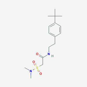 molecular formula C16H26N2O3S B7649986 N-[2-(4-tert-butylphenyl)ethyl]-2-(dimethylsulfamoyl)acetamide 