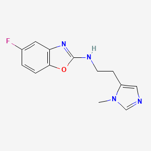 molecular formula C13H13FN4O B7650057 5-fluoro-N-[2-(3-methylimidazol-4-yl)ethyl]-1,3-benzoxazol-2-amine 