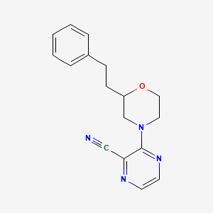 3-[2-(2-Phenylethyl)morpholin-4-yl]pyrazine-2-carbonitrile