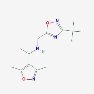 N-[(3-tert-butyl-1,2,4-oxadiazol-5-yl)methyl]-1-(3,5-dimethyl-1,2-oxazol-4-yl)ethanamine