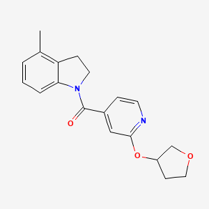 (4-Methyl-2,3-dihydroindol-1-yl)-[2-(oxolan-3-yloxy)pyridin-4-yl]methanone