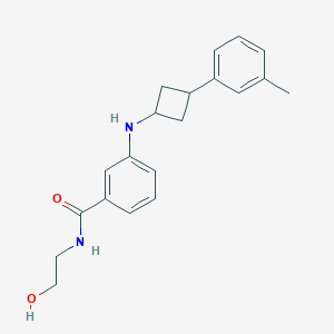 molecular formula C20H24N2O2 B7650150 N-(2-hydroxyethyl)-3-[[3-(3-methylphenyl)cyclobutyl]amino]benzamide 