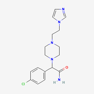 2-(4-Chlorophenyl)-2-[4-(2-imidazol-1-ylethyl)piperazin-1-yl]acetamide