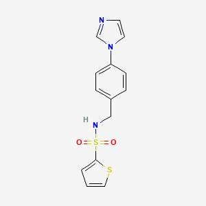 N-[(4-imidazol-1-ylphenyl)methyl]thiophene-2-sulfonamide