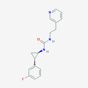 molecular formula C17H18FN3O B7650263 1-[(1R,2S)-2-(3-fluorophenyl)cyclopropyl]-3-(2-pyridin-3-ylethyl)urea 