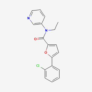 5-(2-chlorophenyl)-N-ethyl-N-pyridin-3-ylfuran-2-carboxamide