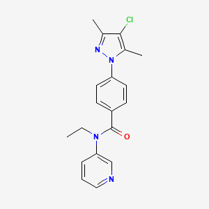 4-(4-chloro-3,5-dimethylpyrazol-1-yl)-N-ethyl-N-pyridin-3-ylbenzamide