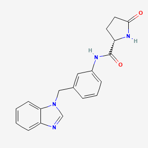 (2S)-N-[3-(benzimidazol-1-ylmethyl)phenyl]-5-oxopyrrolidine-2-carboxamide