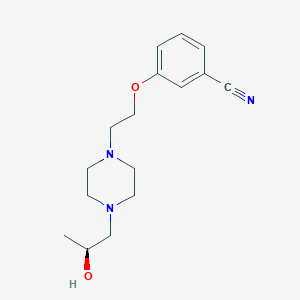 molecular formula C16H23N3O2 B7650335 3-[2-[4-[(2S)-2-hydroxypropyl]piperazin-1-yl]ethoxy]benzonitrile 