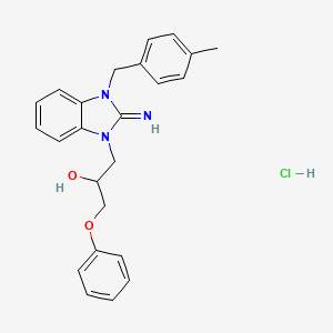 1-(2-imino-3-(4-methylbenzyl)-2,3-dihydro-1H-benzo[d]imidazol-1-yl)-3-phenoxypropan-2-ol hydrochloride