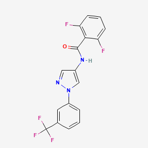 2,6-difluoro-N-[1-[3-(trifluoromethyl)phenyl]pyrazol-4-yl]benzamide