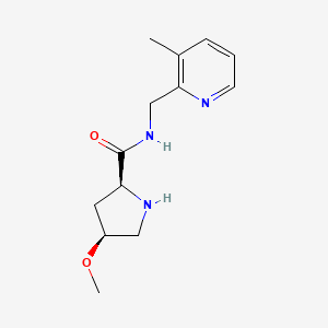 (2S,4S)-4-methoxy-N-[(3-methylpyridin-2-yl)methyl]pyrrolidine-2-carboxamide