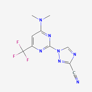 1-[4-(Dimethylamino)-6-(trifluoromethyl)pyrimidin-2-yl]-1,2,4-triazole-3-carbonitrile