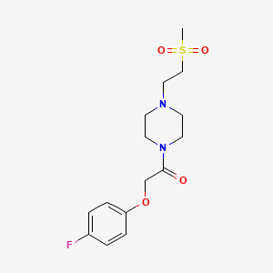 2-(4-Fluorophenoxy)-1-[4-(2-methylsulfonylethyl)piperazin-1-yl]ethanone