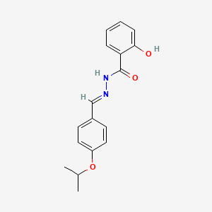 molecular formula C17H18N2O3 B7650468 2-HYDROXY-N'-[(E)-[4-(PROPAN-2-YLOXY)PHENYL]METHYLIDENE]BENZOHYDRAZIDE 