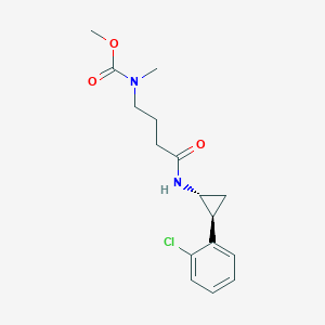 methyl N-[4-[[(1R,2S)-2-(2-chlorophenyl)cyclopropyl]amino]-4-oxobutyl]-N-methylcarbamate