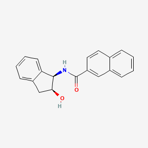 molecular formula C20H17NO2 B7650480 N-[(1R,2S)-2-hydroxy-2,3-dihydro-1H-inden-1-yl]naphthalene-2-carboxamide 