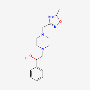 (1S)-2-[4-[(5-methyl-1,2,4-oxadiazol-3-yl)methyl]piperazin-1-yl]-1-phenylethanol