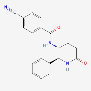 4-cyano-N-[(2S,3R)-6-oxo-2-phenylpiperidin-3-yl]benzamide