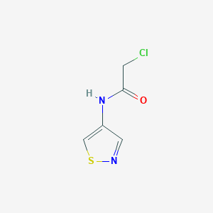 molecular formula C5H5ClN2OS B7650525 2-chloro-N-(1,2-thiazol-4-yl)acetamide 