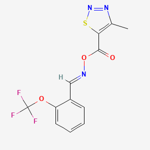 [(E)-[2-(trifluoromethoxy)phenyl]methylideneamino] 4-methylthiadiazole-5-carboxylate