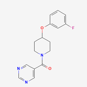 [4-(3-Fluorophenoxy)piperidin-1-yl]-pyrimidin-5-ylmethanone