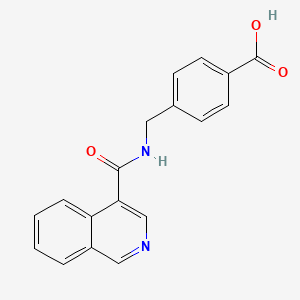 molecular formula C18H14N2O3 B7650542 4-[(Isoquinoline-4-carbonylamino)methyl]benzoic acid 