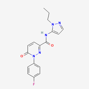 1-(4-fluorophenyl)-6-oxo-N-(2-propylpyrazol-3-yl)pyridazine-3-carboxamide