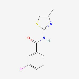 molecular formula C11H9IN2OS B7650565 3-iodo-N-(4-methyl-1,3-thiazol-2-yl)benzamide 