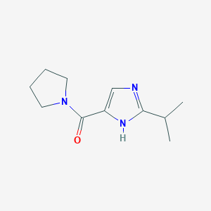 molecular formula C11H17N3O B7650622 (2-propan-2-yl-1H-imidazol-5-yl)-pyrrolidin-1-ylmethanone 