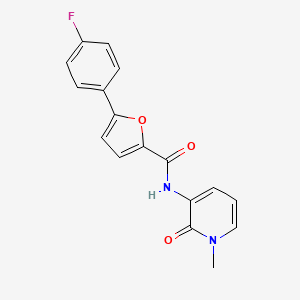 molecular formula C17H13FN2O3 B7650626 5-(4-fluorophenyl)-N-(1-methyl-2-oxopyridin-3-yl)furan-2-carboxamide 