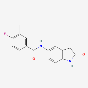 4-fluoro-3-methyl-N-(2-oxo-1,3-dihydroindol-5-yl)benzamide