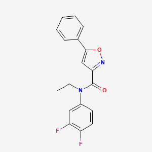 N-(3,4-difluorophenyl)-N-ethyl-5-phenyl-1,2-oxazole-3-carboxamide