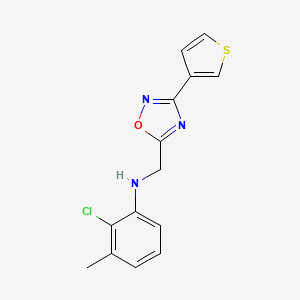 2-chloro-3-methyl-N-[(3-thiophen-3-yl-1,2,4-oxadiazol-5-yl)methyl]aniline