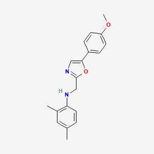 molecular formula C19H20N2O2 B7650694 N-[[5-(4-methoxyphenyl)-1,3-oxazol-2-yl]methyl]-2,4-dimethylaniline 