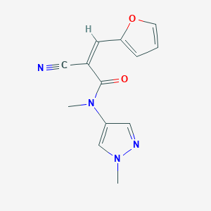 (Z)-2-Cyano-3-(furan-2-yl)-N-methyl-N-(1-methylpyrazol-4-yl)prop-2-enamide