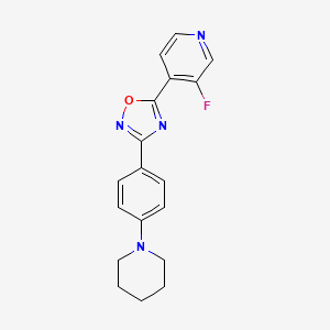 5-(3-Fluoropyridin-4-yl)-3-(4-piperidin-1-ylphenyl)-1,2,4-oxadiazole