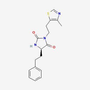 (5R)-3-[2-(4-methyl-1,3-thiazol-5-yl)ethyl]-5-(2-phenylethyl)imidazolidine-2,4-dione