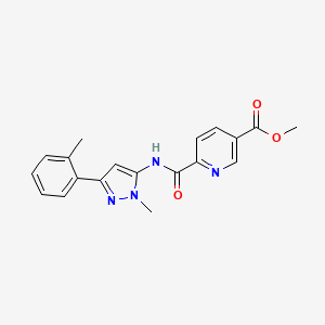 Methyl 6-[[2-methyl-5-(2-methylphenyl)pyrazol-3-yl]carbamoyl]pyridine-3-carboxylate