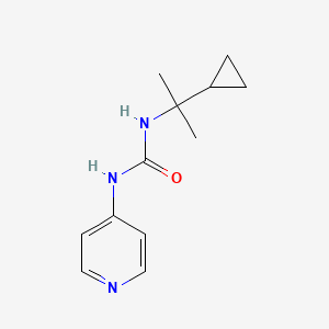 molecular formula C12H17N3O B7650755 1-(2-Cyclopropylpropan-2-yl)-3-pyridin-4-ylurea 