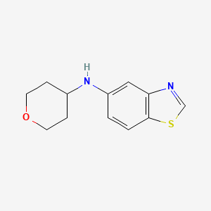 molecular formula C12H14N2OS B7650766 N-(oxan-4-yl)-1,3-benzothiazol-5-amine 