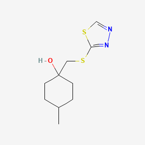 molecular formula C10H16N2OS2 B7650819 4-Methyl-1-(1,3,4-thiadiazol-2-ylsulfanylmethyl)cyclohexan-1-ol 