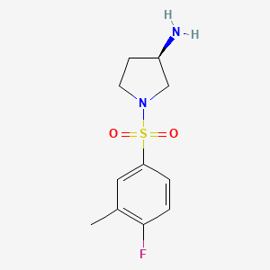 (3R)-1-(4-fluoro-3-methylphenyl)sulfonylpyrrolidin-3-amine