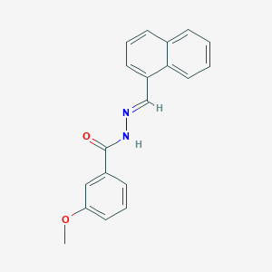 3-methoxy-N-[(E)-naphthalen-1-ylmethylideneamino]benzamide